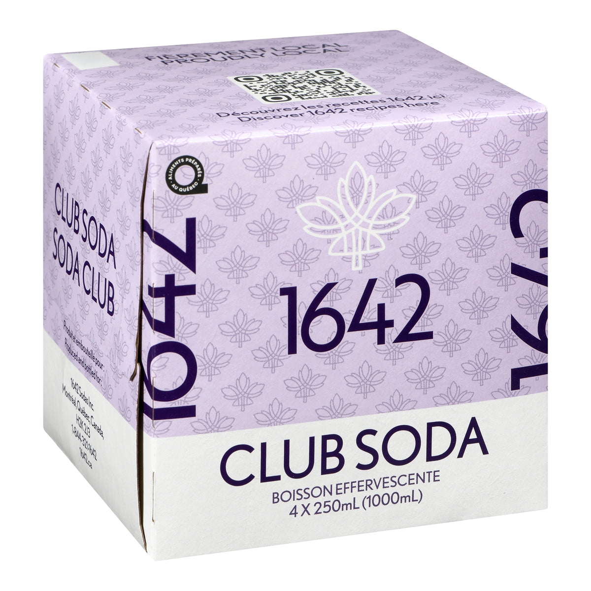 1642 Soda Club — emballage 4 x 250 ml, étiquette française