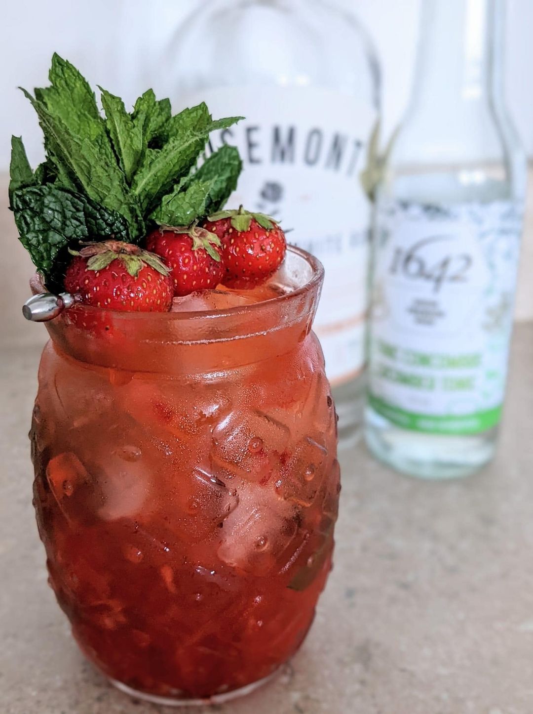 Délicieux mojito aux fraises du Québec