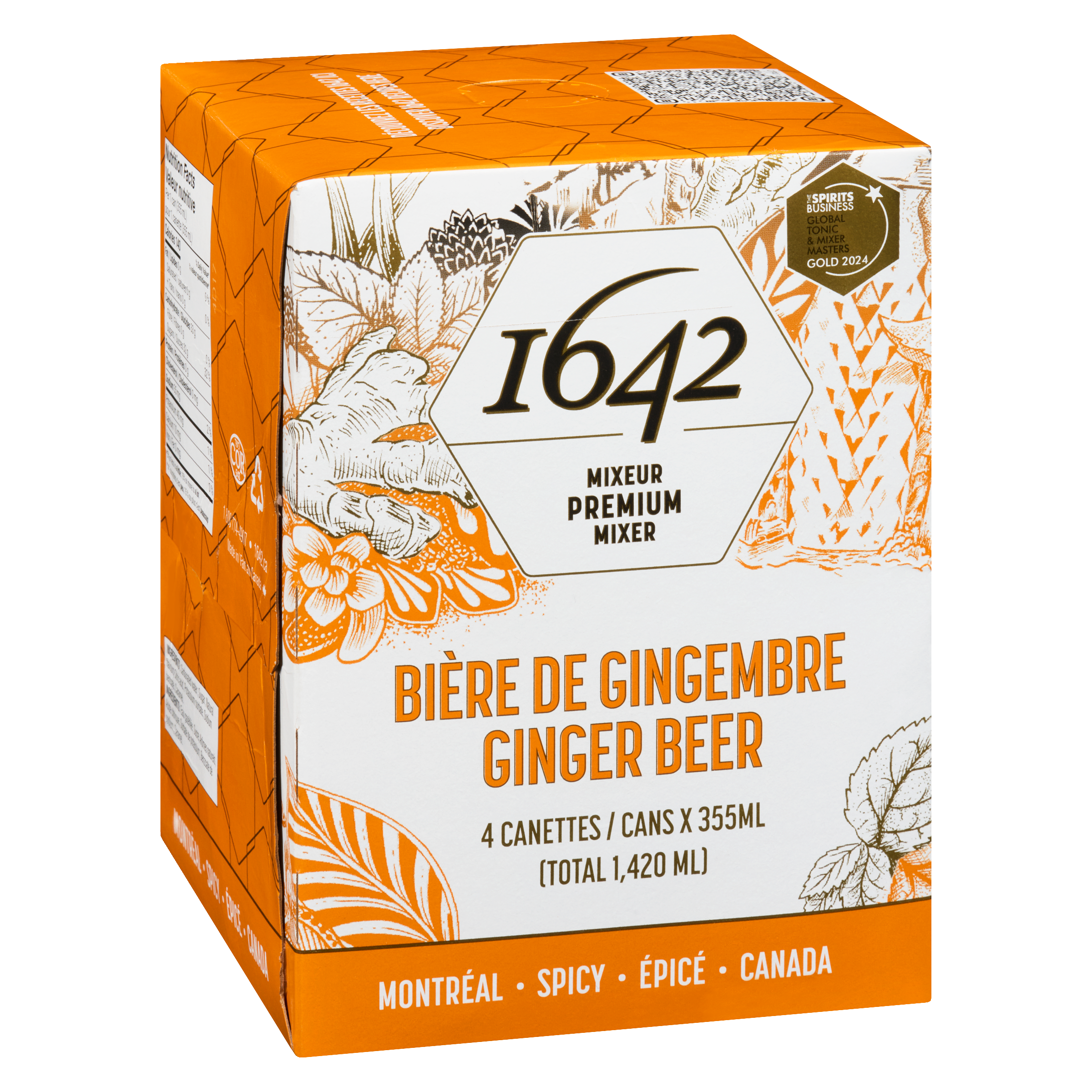Mini Pack Canettes 1642 - Tonic &amp; Bière de gingembre
