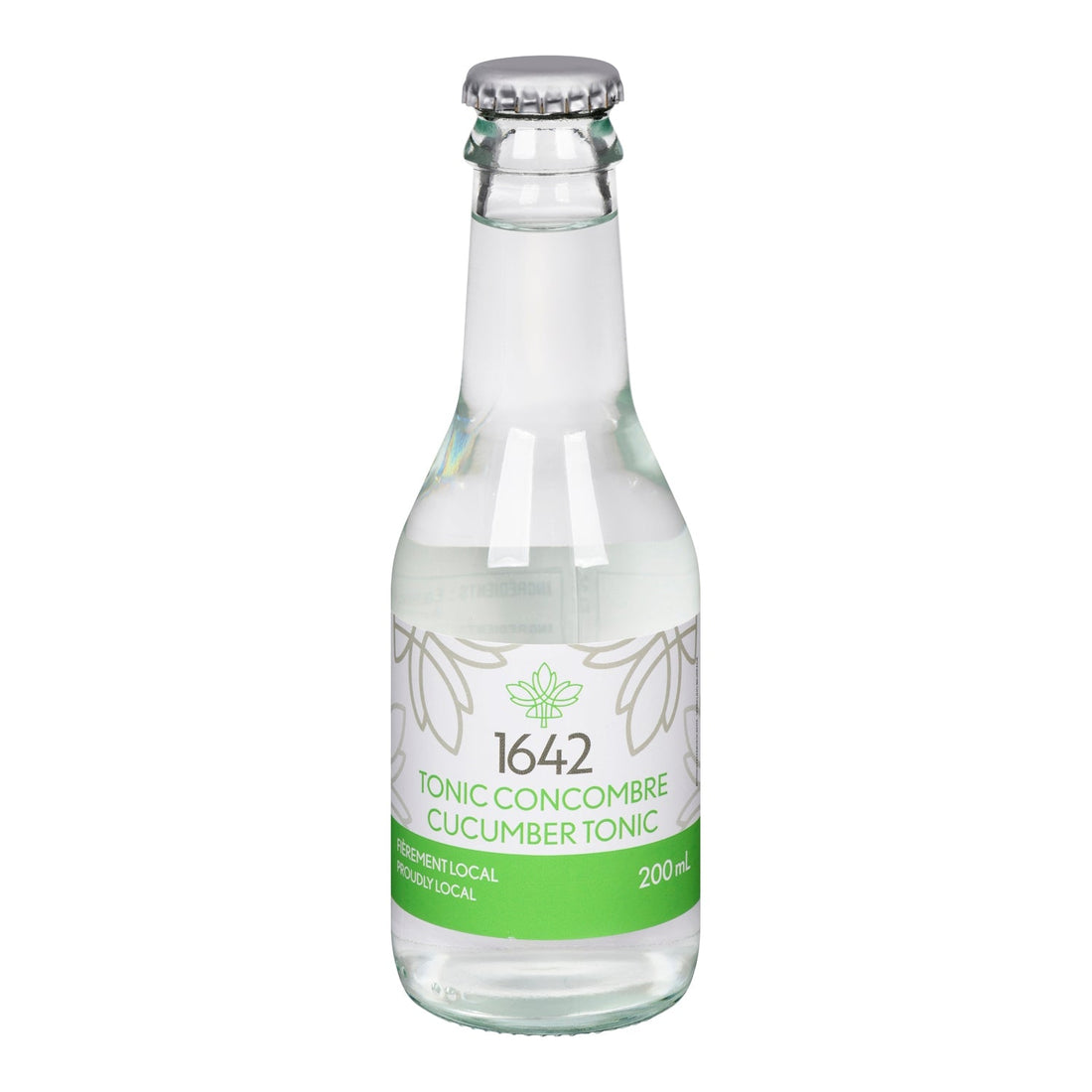1642 Tonic Concombre — bouteille 200 ml, face avant