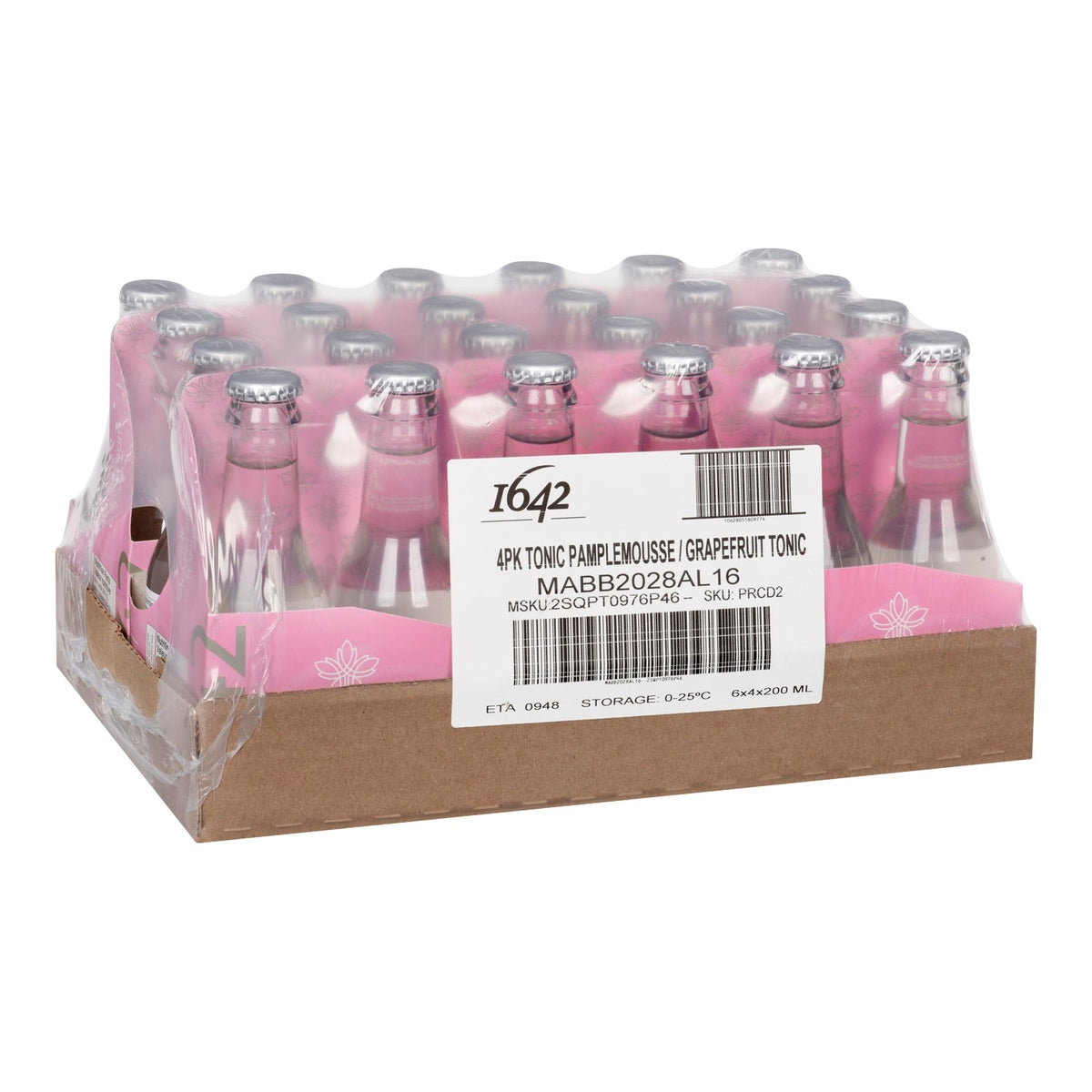 1642 Tonic Pamplemousse Rose — caisse 6 x 4 x 200 ml