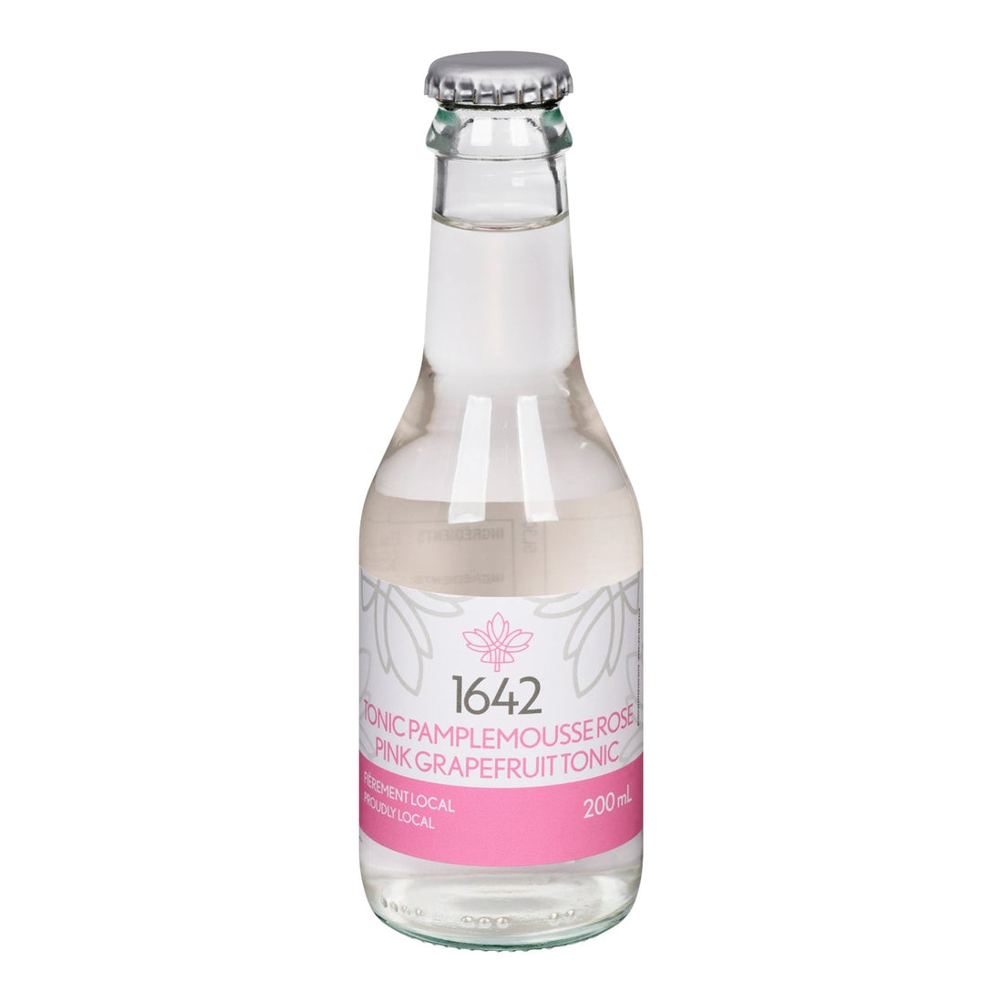 1642 Tonic Pamplemousse Rose — bouteille 200 ml, face avant