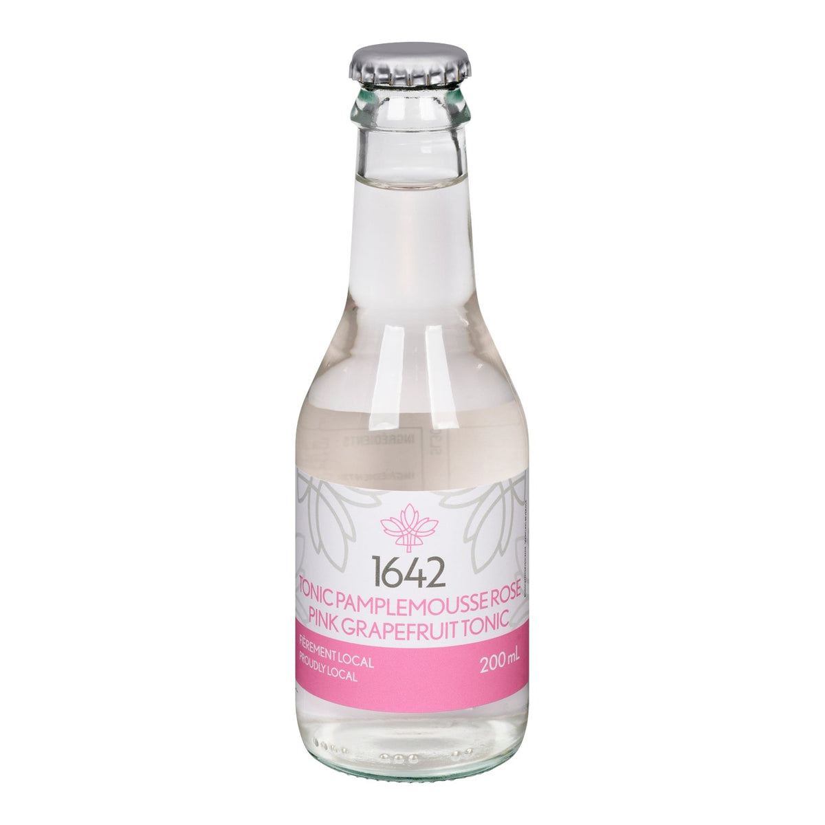 1642 Tonic Pamplemousse Rose — bouteille 200 ml, face avant