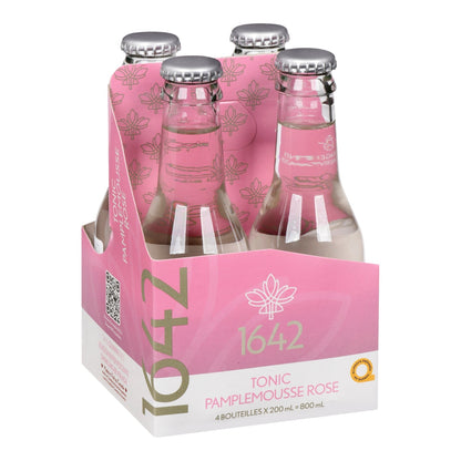 1642 Tonic Pamplemousse Rose — emballage 4 x 200 ml, étiquette française