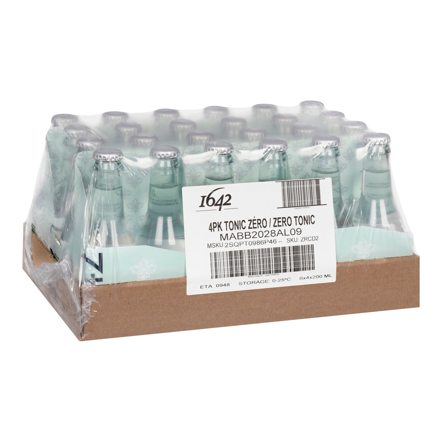 1642 Tonic Zéro — caisse 6 x 4 x 200 ml