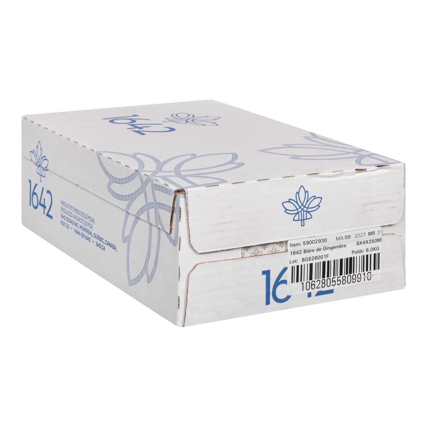 1642 Bière de Gingembre — caisse 6 x 4 x 250 ml