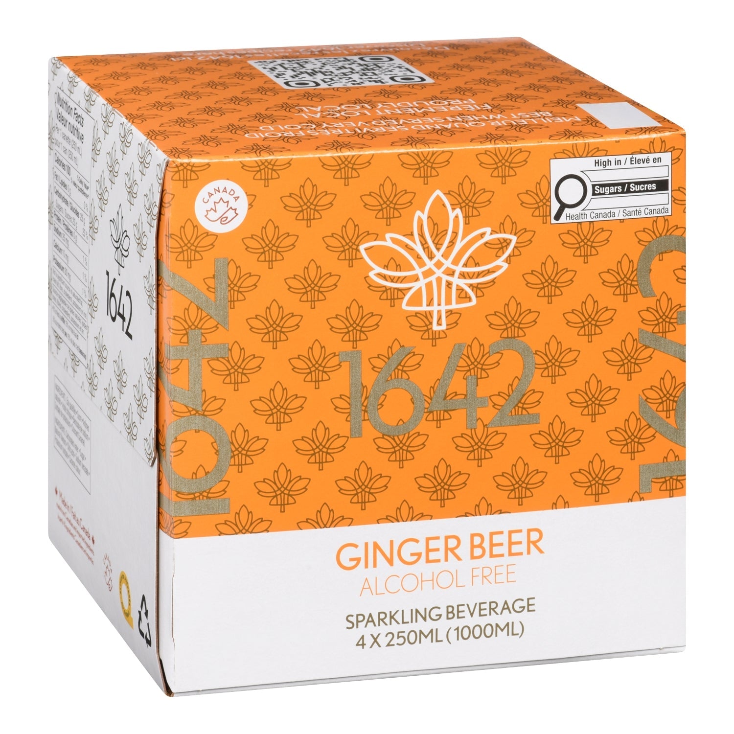 1642 Bière de Gingembre — 4 x 250 ml pack, English label