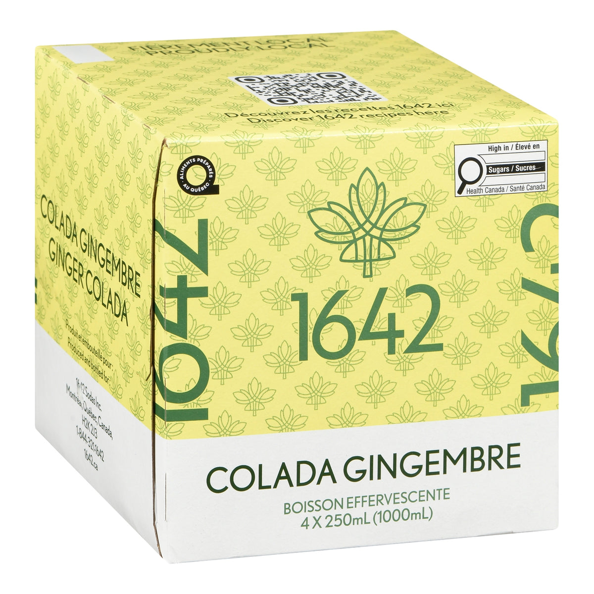 1642 Colada Gingembre — emballage 4 x 250 ml, étiquette française