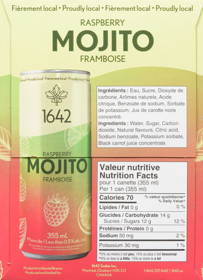 Mojito à la framboise sans alcool