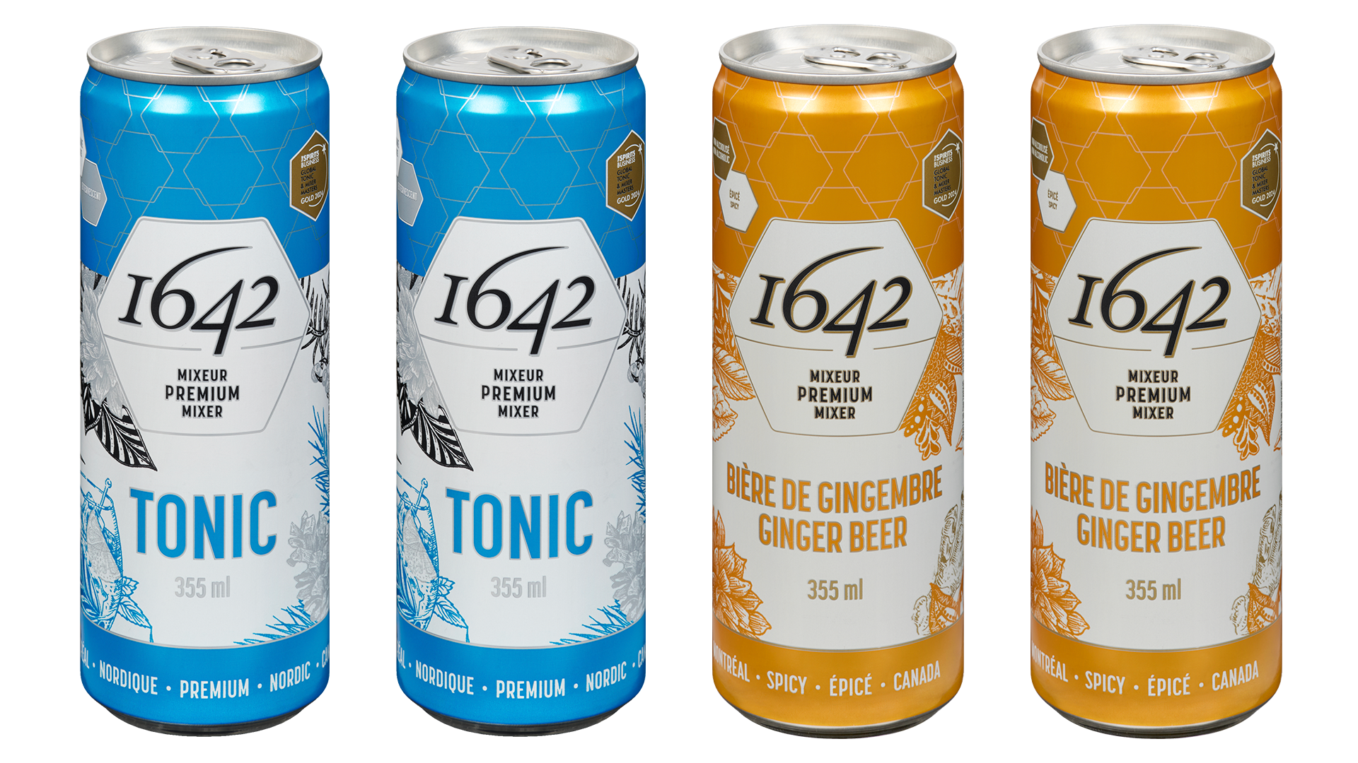 Mini Pack Canettes 1642 - Tonic &amp; Bière de gingembre